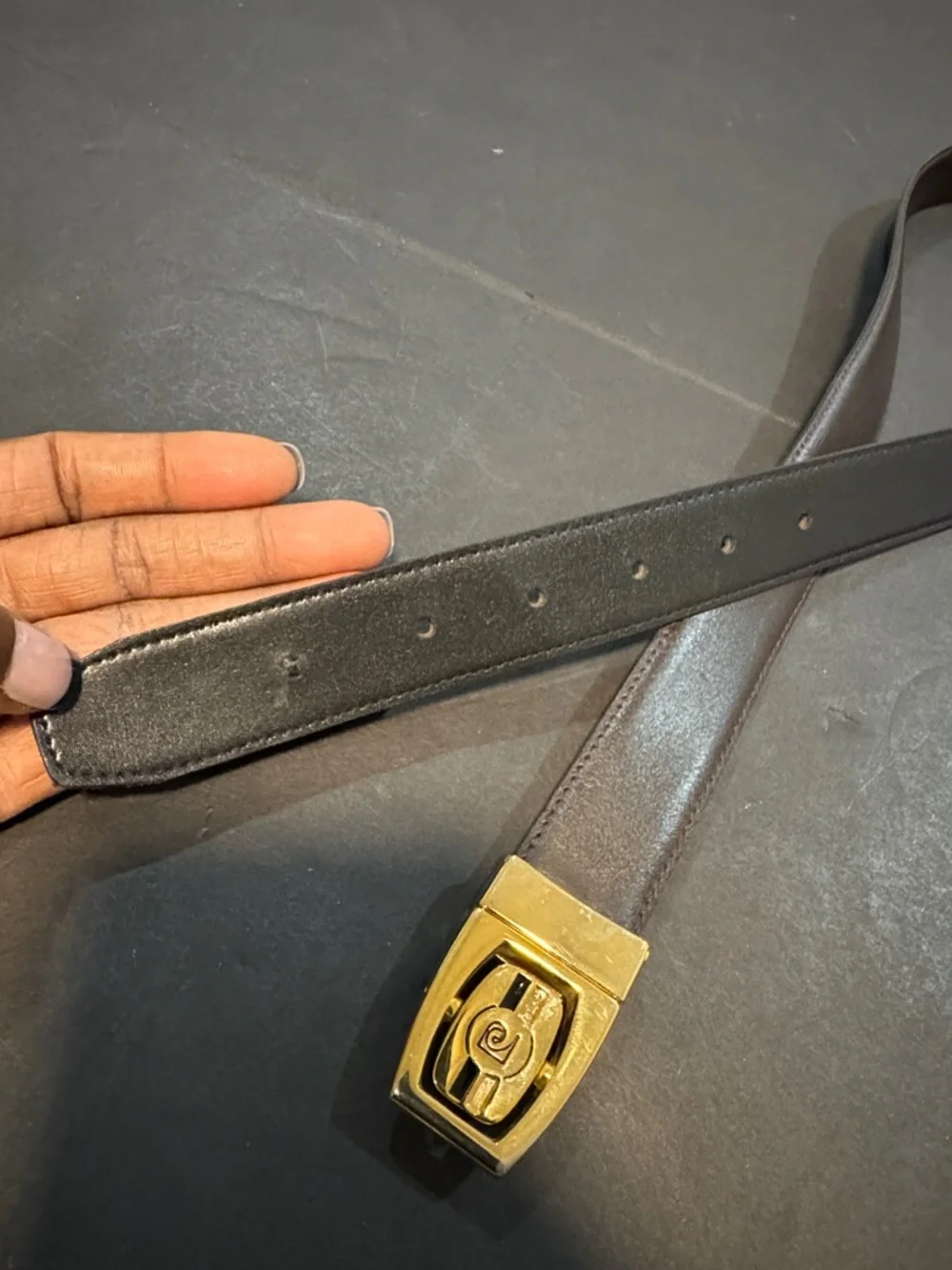 Vintage Pierre Cardin Reversible Belt Reversible Buckle